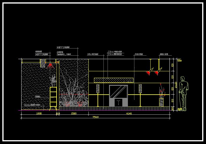 Living room CAD template preview